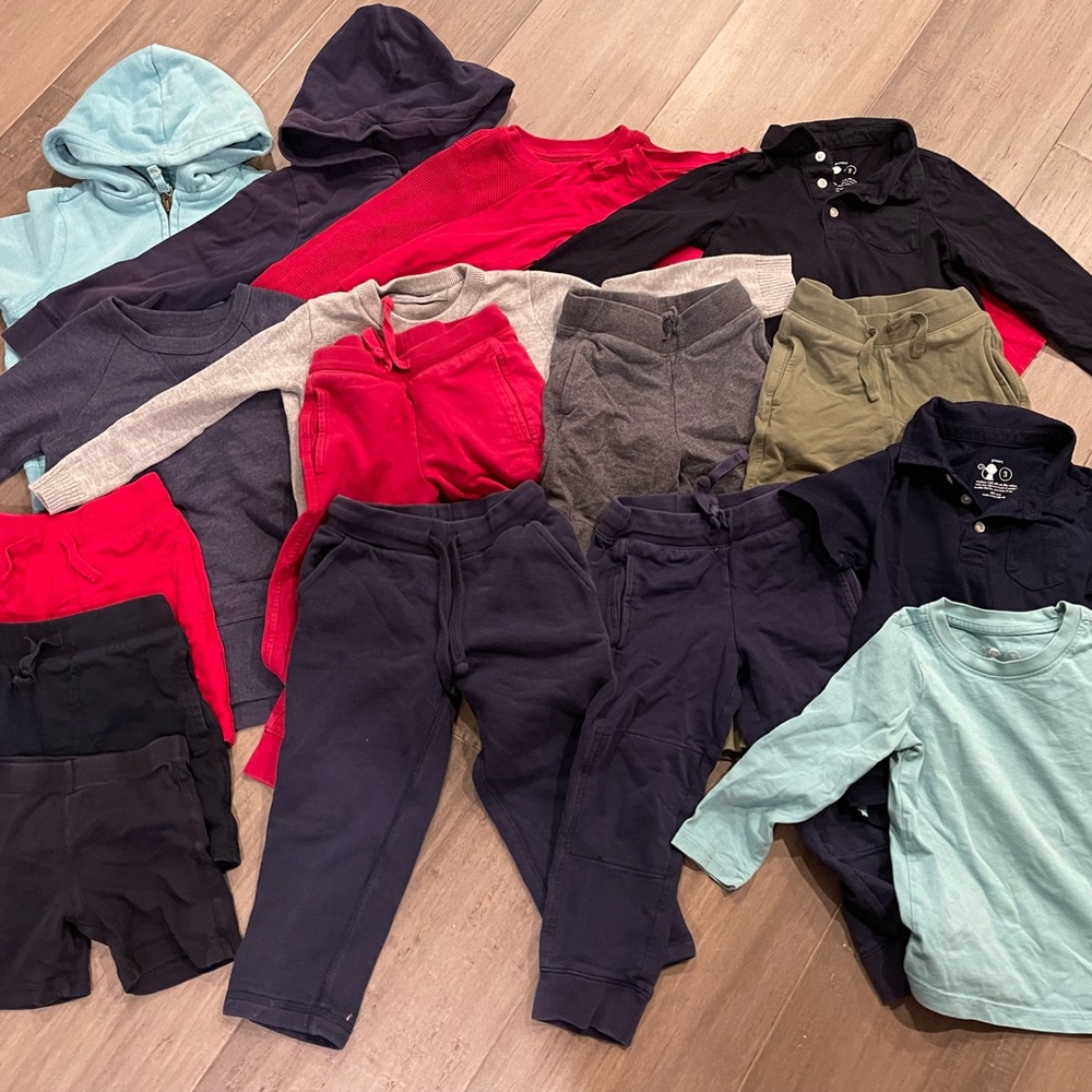 17 Piece Lot - Primary Kids' Toddler Sweatpants/Hoodies/Shirts/Shorts - sz 2-3 3